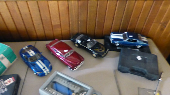 Upstairs items - metal model cars