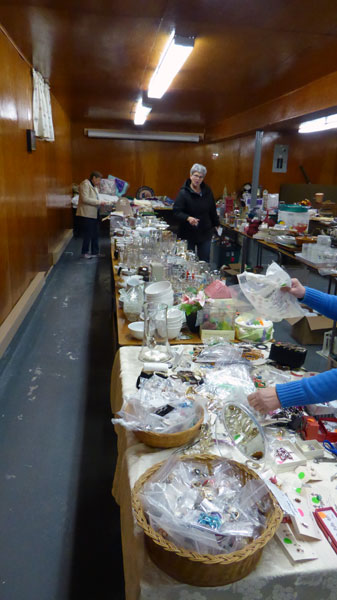 Downstairs items - including glassware, ceramics, kitchen items, dining items, and more